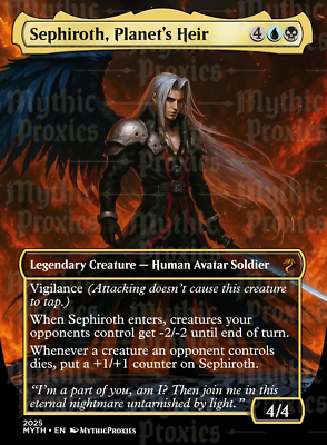 Sephiroth, Planet's Heir KH Style High Quality Altered Art Custom Card | eBay Sephiroth, Planet's Heir KH Style High Quality Altered Art Custom Card | eBay