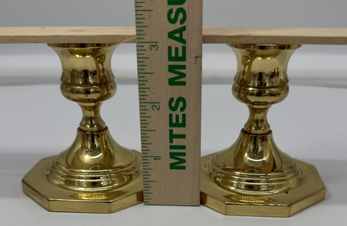Lot of 4 Vtg Baldwin Brass Candlesticks Candle Holders - 2=5", & 2=3" USA *Notes - Picture 7 of 8