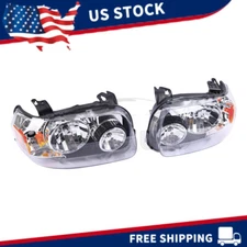 Left&Right Side Headlights Headlamps Assembly For 2005-2007 Ford Escape Halogen