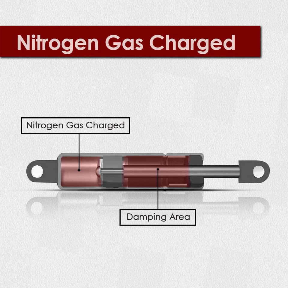 Qty(2) Back Glass Lift Support Gas Charged Shock Set For 96-99 Nissan Pathfinder - Imagem 2 de 4