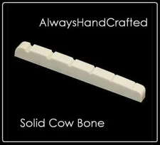 AlwaysHandCrafted Slotted BONE NUT for FENDER / SQUIER Guitar - 47.5mm / 1 7/8"