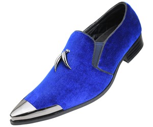 velvet blue dress shoes