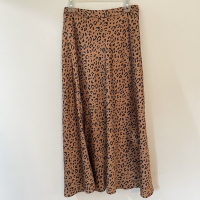 Sincerely Jules Women s Large Silk Cheetah Skirt 