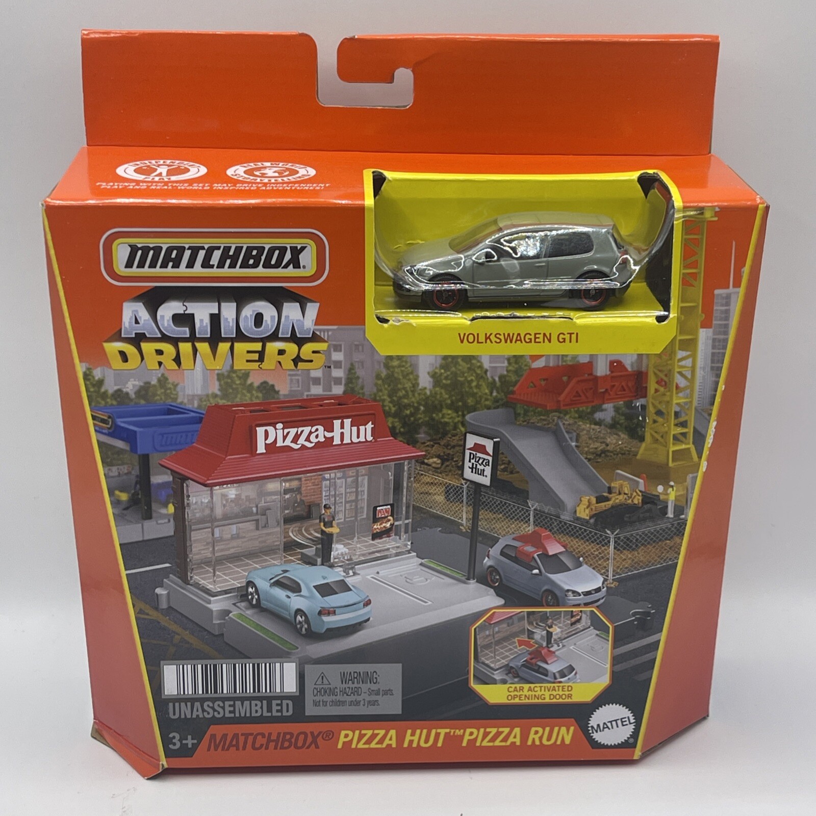 Mattel Matchbox Action Drivers Pizza Hut Pizza Run Playset