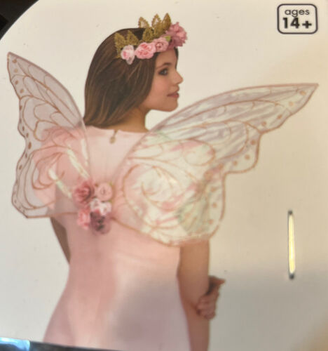 Fantasy Fairy Sparkly Wings Rose Gold for Ladies Adult Halloween Costume - Picture 1 of 2