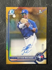 ESTIVEN MACHADO 2022 Bowman Chrome Gold Refractor Auto 17/50 1st