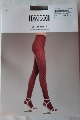 Collant noir cendre cotton tights taille S 90D Wolford n° 15038