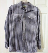 VTG Mesquite Western Shirt 16-34 Men Pearl Snap Long Sleeve Plaid Rodeo USA Made