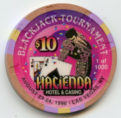 $10 Hacienda Blackjack Tournament LE Casino Chip Las Vegas 1996
