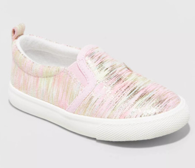 NEW Cat & Jack Girls Keagan Slip-On Sneakers Size 5