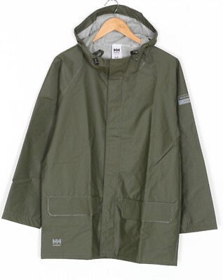 HELLY HANSEN Workwear Mandal Hooded Waterproof Rain Jacket Men Size S