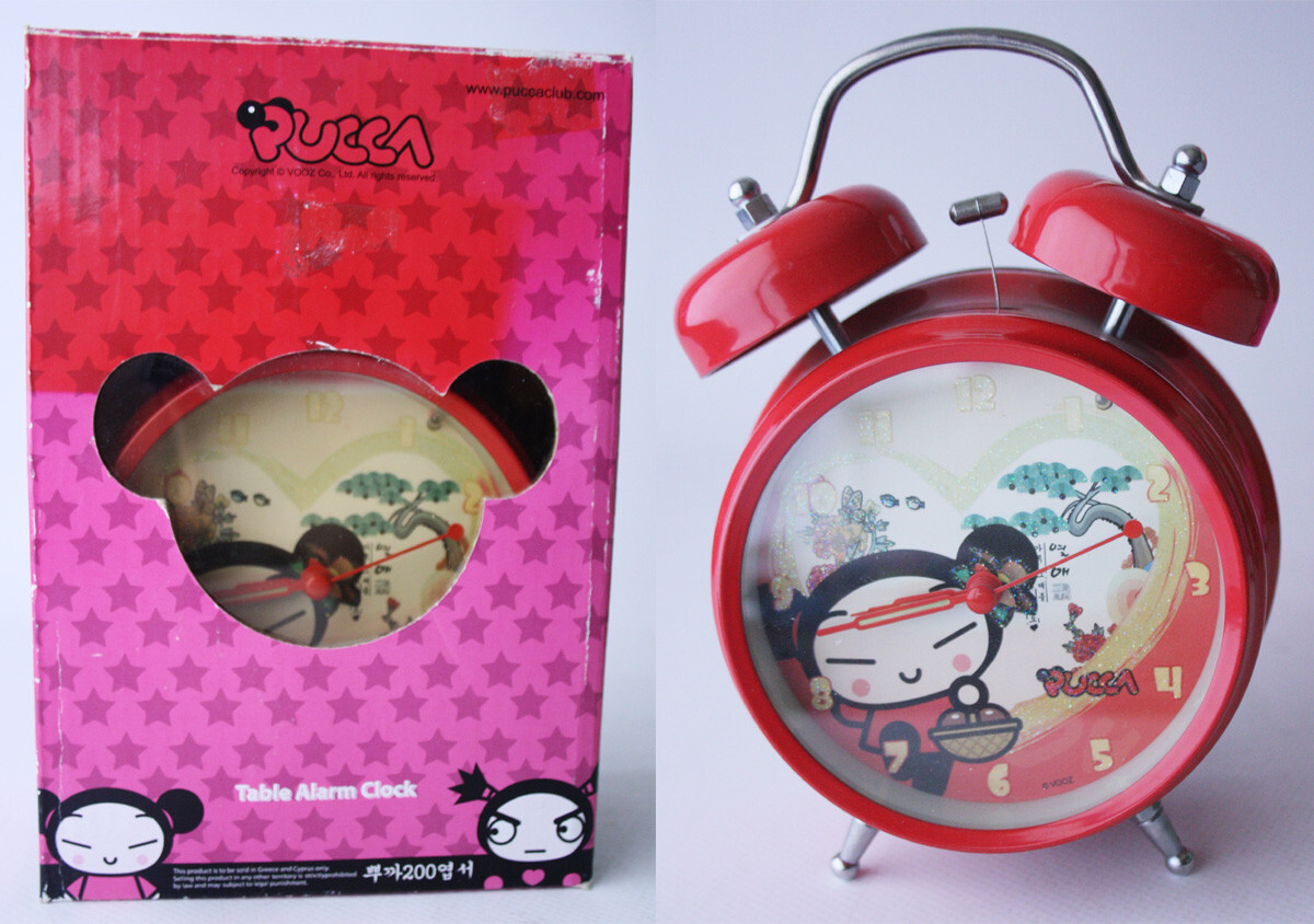 RARE PUCCA RED TABLE ALARM CLOCK VOOZ NEW NOS ! | eBay