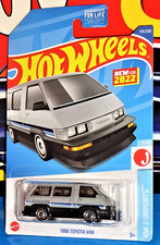 Hot Wheels New For 2022 J-Imports Series #173 1986 Toyota Van Mtflk Gray w AEROs