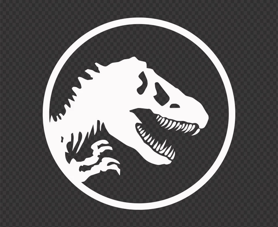 Calcomanía adhesiva de vinilo de vidrio para automóvil portátil dinosaurio tiranosaurio Jurassic Park T-Rex Foto 2 de 2