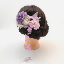 5x Japonais Pince Cheveux Tsumami Zaiku Épingle à Gland Fleur Kimono Main Doux