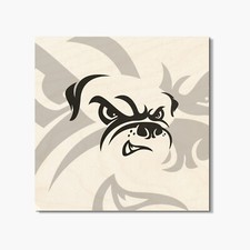 Cleveland Browns Mascot Silhouette NFL Sport 4'' X 4'' Square Wooden Coaster