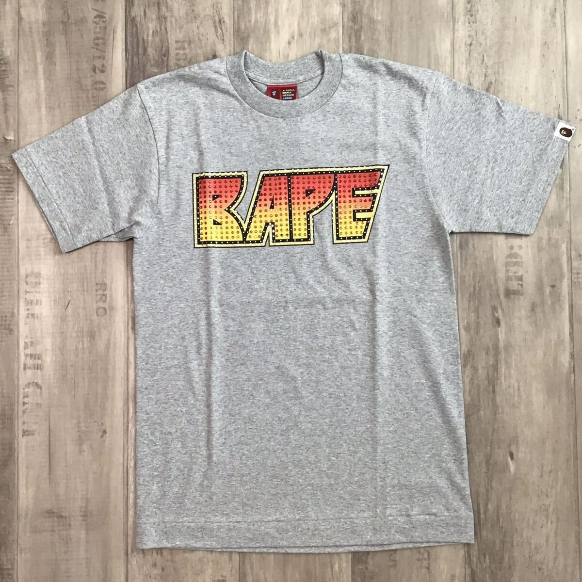 BAPE × Swarovski KISS logo T-shirt a bathing ape NIGO Gray
