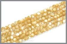 15" Brown Mother of Pearl Round 5/5.5mm 75058