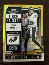2023 Tanner McKee Panini Contenders Optic Gold Prizm SP /10 Rookie Eagles QB