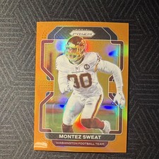 2021 Panini Prizm Orange Prizm Montez Sweat #214 /249 Washington Commanders