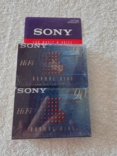  2 SONY HF High Fidelity Normal Bias 90 min Audio Cassette Blank Tape NEW