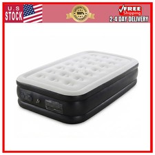 Alvantor Air Mattress with Built-in Pump Flocked Top 660lb Support Twin Queen
