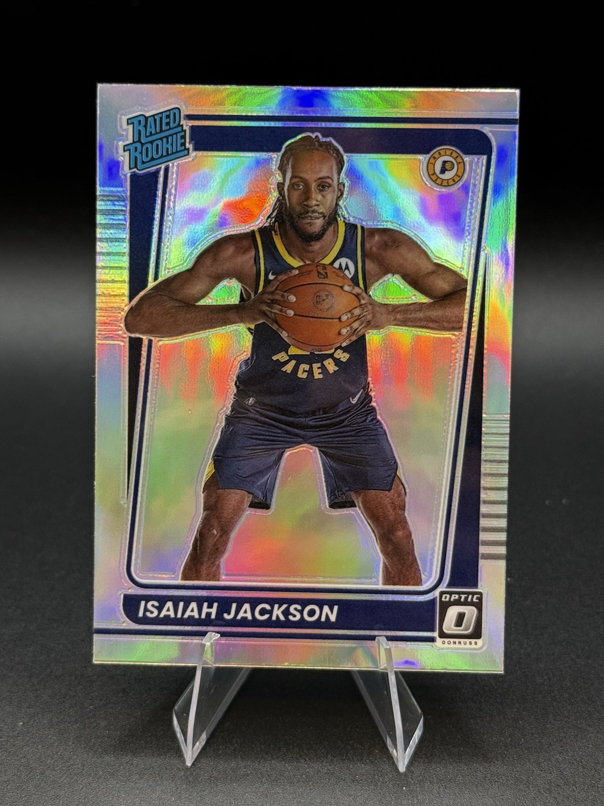 2021-22 Panini Donruss Optic Isaiah Jackson Silver Prizm Rated Rookie #167- ST3