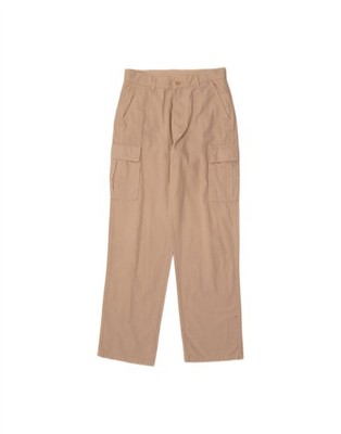 GAS Mens Straight Cargo Trousers W32 L33 Beige Cotton DX72