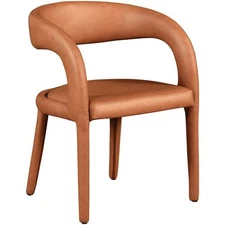 Sylvester Cognac Vegan Leather Dining Chair
