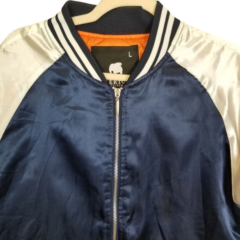 Куртка-бомбер American Stitch мужская L синяя университетская куртка мужская на молнии куртка мужская - Изображение 2 из 4