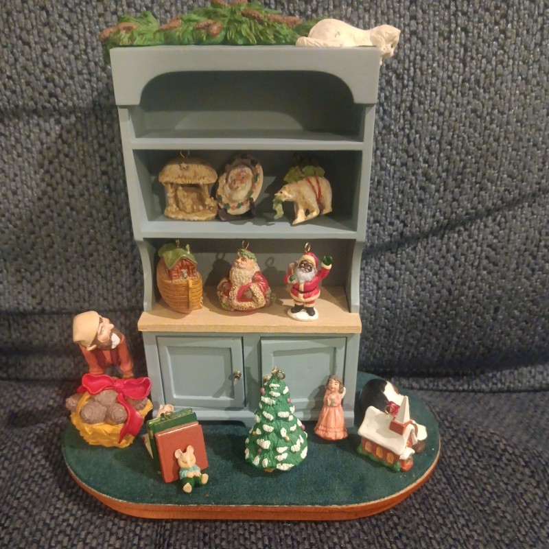 Hallmark Mrs. Claus Cupboard Display  Signed Artists w/ Box MINT IN BOX
