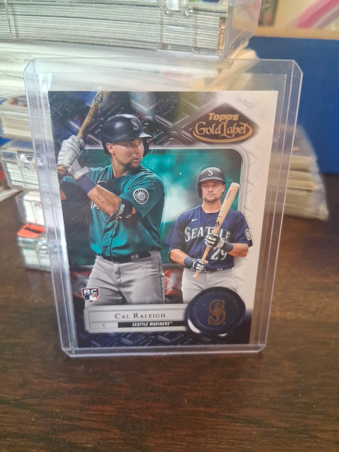 2022 Topps Gold Label Cal Raleigh RC Class 3 Rookie #7 Mariners
