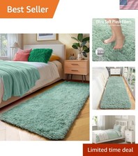 Sage Green Non-Slip Area Runner Rug 2x6 Ft – Perfect for Playrooms & Nurseries