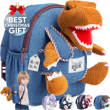   Upgraded  Toddler Backpack with Detachable Dinosaur Toy for Boys  Side  Inner