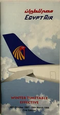 EgyptAir Airlines Timetable - Oct 1997 - First Edition