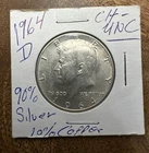 1964-D Kennedy Half Dollar 90% Silver UNC Raw Coin | US 50¢ JFK Half | Denver