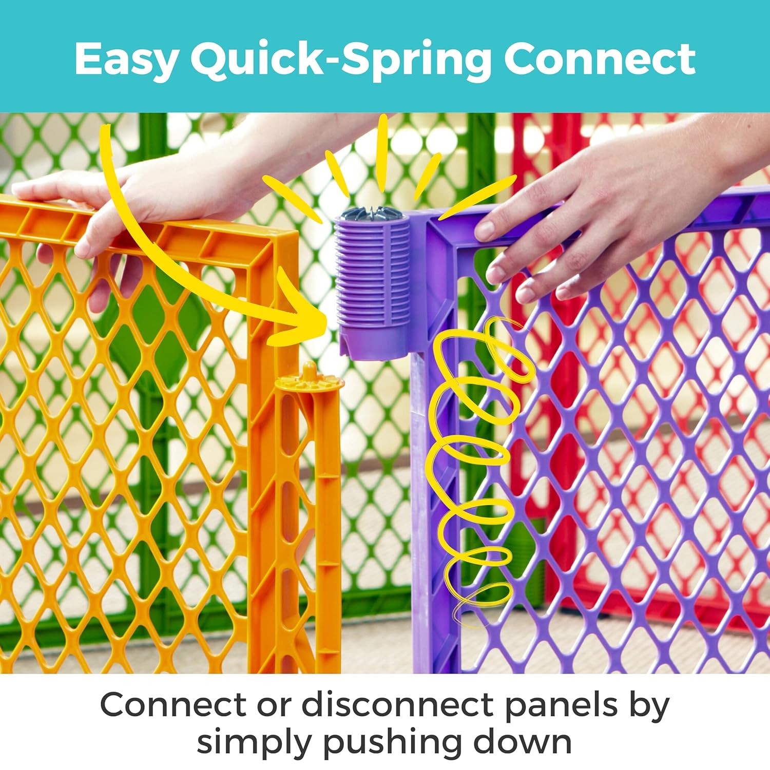 Toddleroo by North States - Superyard 2-Panel Door Extension, ColorPlay 