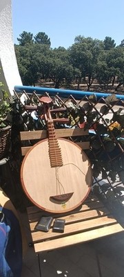 Vintage Chinese Yueqin (Moon Guitar)   Shanghai Folk Instrument  4Strings
