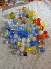 Lot of 80 Vintage CAT'S EYE Marbles - USED Good Condition From Marble Dig Lot 12