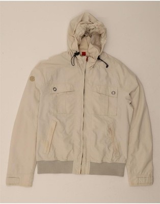 INVICTA Herren Regenjacke mit Kapuze UK 40 Large Off White Polyamid CY05