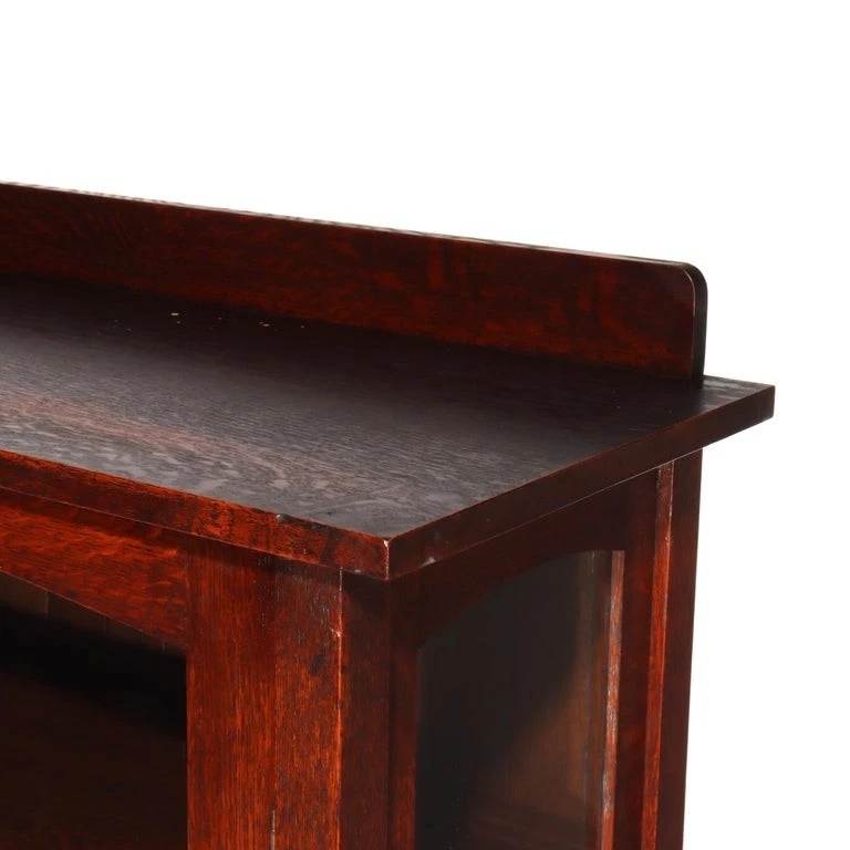 Antique Stickley Harvey Ellis School Arts & Craft Oak Single-Door China Cabinet - Image 4 of 4