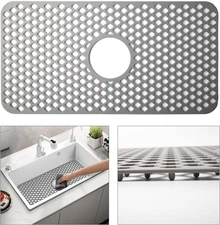 Silicone Sink Mat 24.6''x 12.9'' Kitchen Sink Protector Grid for Bottom of Ce...