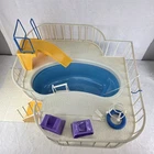 Vintage 1980 Barbie Dream Pool With Some Accessories Excellent Condition