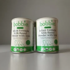 Bobbie Organic Infant Formula 14.1 Oz Milk-Based Powder With Iron 2 Containers