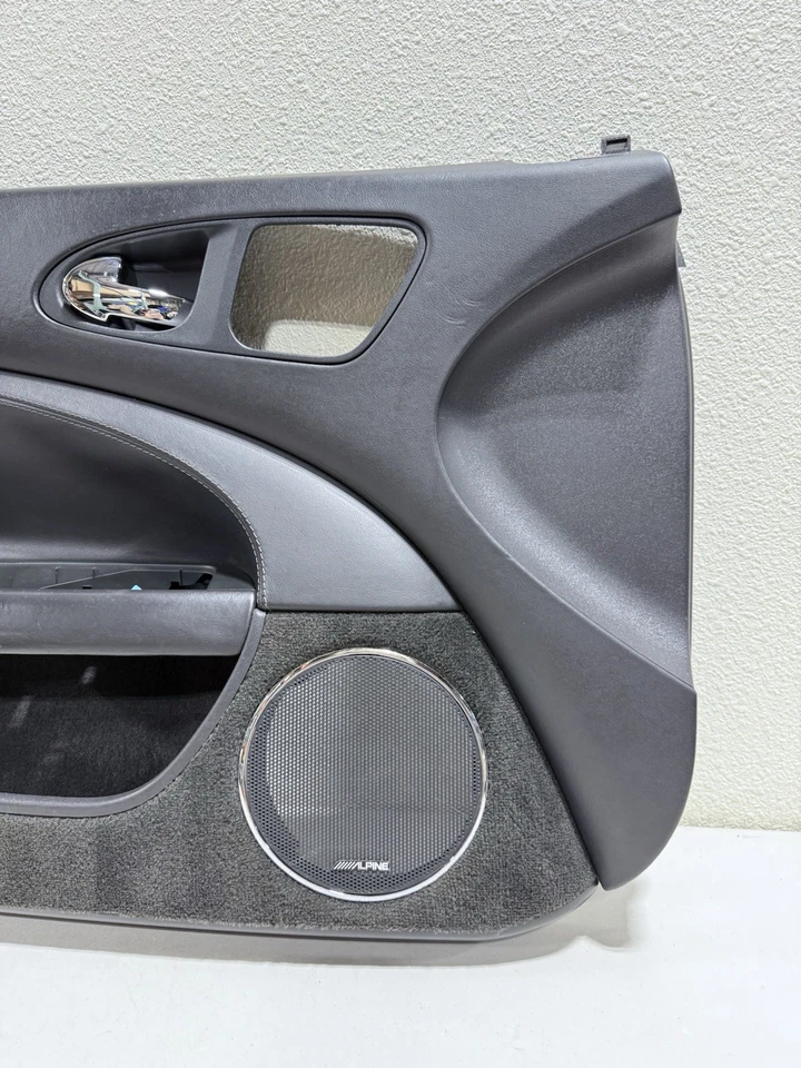 07-09 Cubierta del panel interior de la puerta del conductor delantero izquierdo Jaguar XKR XK negra OEM #3579 Foto 2 de 4