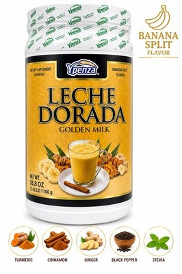 Ypenza Leche Dorada Golden Milk Powder 1.1 kg 38.8 OZ Turmeric Ginger Cinnamon
