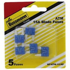 COOPER BUSSMANN BK/ATM-15 FUSE, BLADE, 15A, 32V, FAST ACTING 5 pieces 
