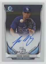 2014 Bowman Chrome Prospect Auto Kean Wong #BCAP-KW Auto 9su