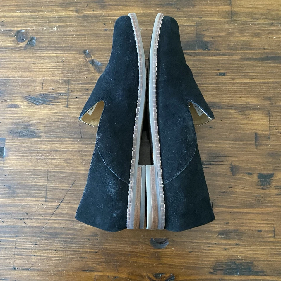 Hush Puppies Women’s 9.5 Suede Wren Moyen Loafer Black Classic Driving - Image 4 of 4