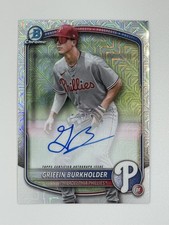 2025 Bowman Chrome - Mega Box Chrome Prospect Mojo Autographs Griffin Burkholder